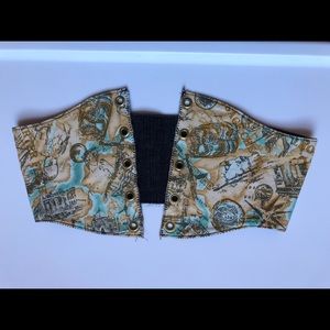 Handmade Waist Cincher from Etsy, Double Sided, Cordury & Map, Pirate, Ren Faire